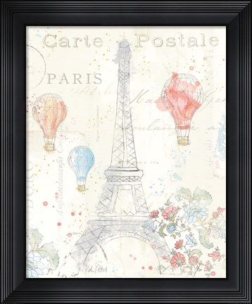Framed Lighthearted in Paris II Print