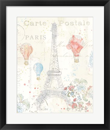 Framed Lighthearted in Paris II Print