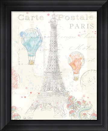 Framed Lighthearted in Paris III Print