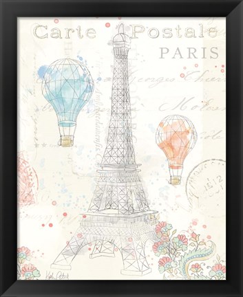 Framed Lighthearted in Paris III Print