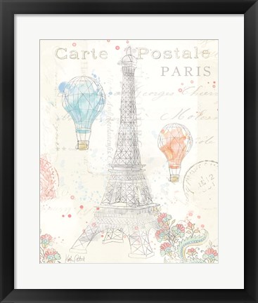 Framed Lighthearted in Paris III Print