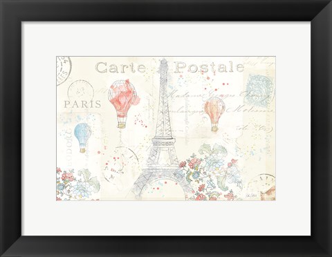 Framed Lighthearted in Paris I Print