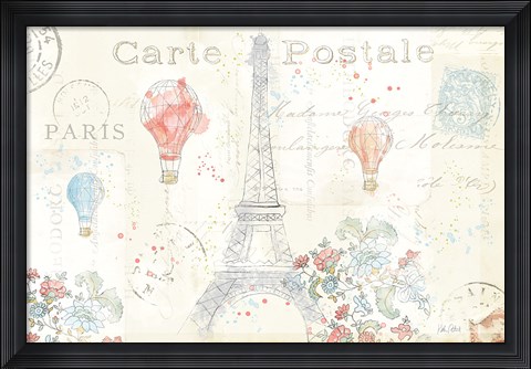Framed Lighthearted in Paris I Print