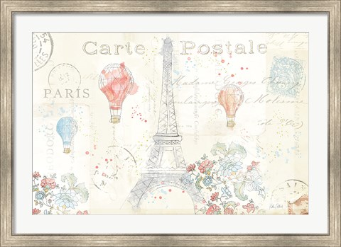 Framed Lighthearted in Paris I Print