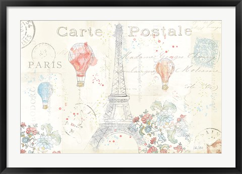 Framed Lighthearted in Paris I Print