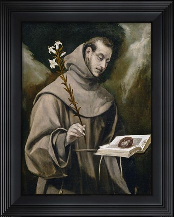 Framed Saint Anthony of Padua, 1577-79 Print