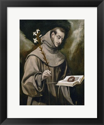 Framed Saint Anthony of Padua, 1577-79 Print