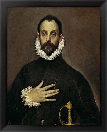 Framed Nobleman with his Hand on his Chest, c. 1577-1584 Print