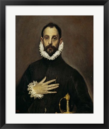 Framed Nobleman with his Hand on his Chest, c. 1577-1584 Print