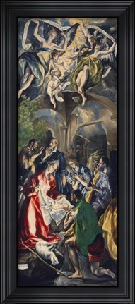 Framed Adoration of the Shepherds (vertical panel) Print