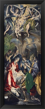 Framed Adoration of the Shepherds (vertical panel) Print