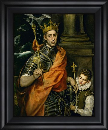 Framed Saint Louis, King of France, and a Pageboy Print