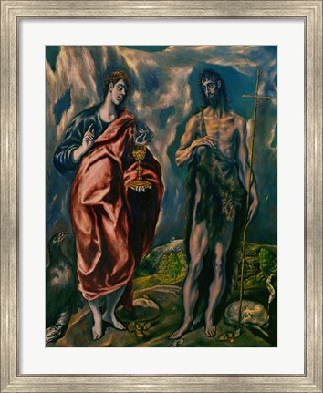 Framed Saints John the Baptist (left) and John the Evanglist (right) Print