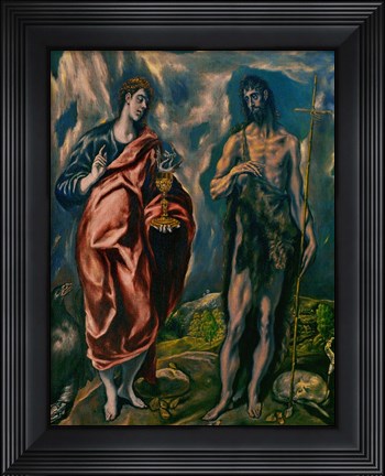 Framed Saints John the Baptist (left) and John the Evanglist (right) Print