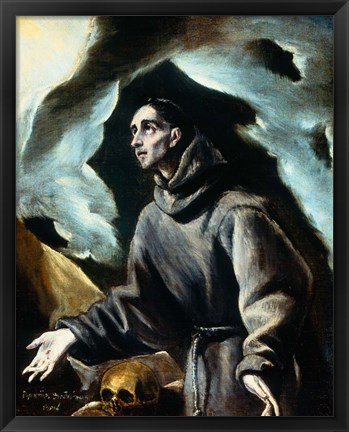 Framed Saint Francis Receiving the Stigmata Print