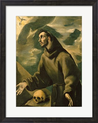 Framed Saint Francis Receives the Stigmata Print