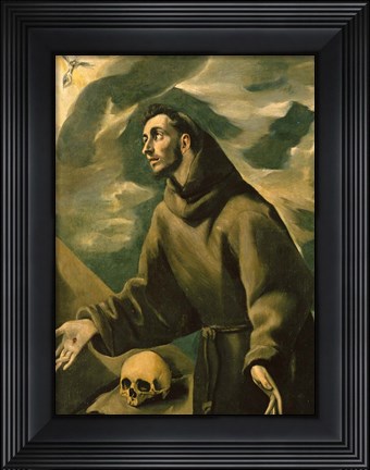Framed Saint Francis Receives the Stigmata Print