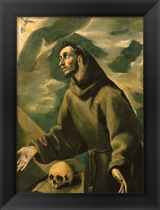 Framed Saint Francis Receives the Stigmata Print