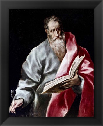 Framed Apostle Saint Matthew, 1602-05 Print