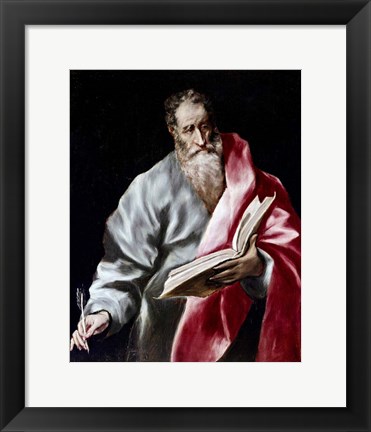 Framed Apostle Saint Matthew, 1602-05 Print