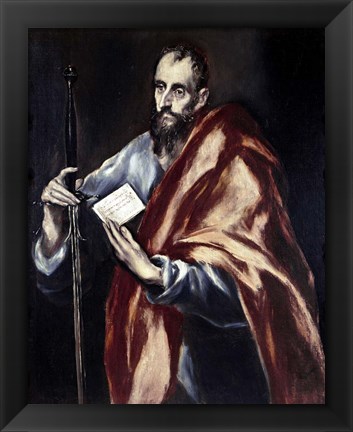 Framed Apostle Saint Paul, 1602-05 Print