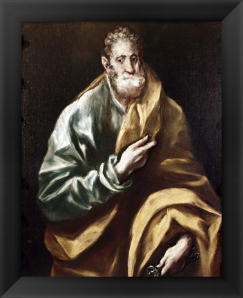 Framed Apostle Saint Peter, 1602-05 Print