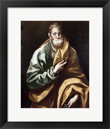 Framed Apostle Saint Peter, 1602-05 Print