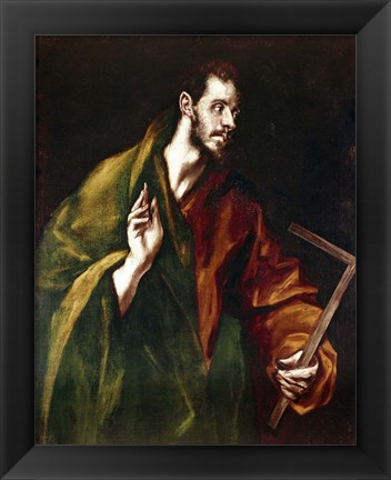 Framed Apostle Saint Thomas, 1602-05 Print