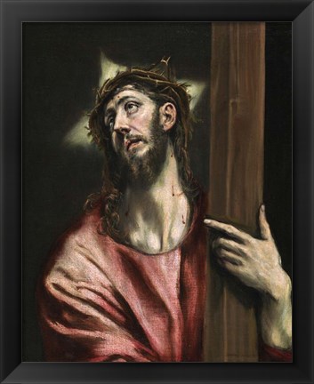Framed Christ with the Cross c. 1587-1596 Print