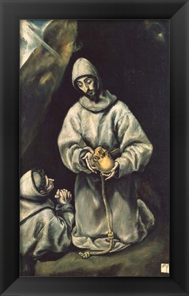 Framed Saint Francis of Assisi 1600 Print