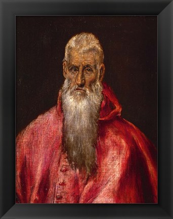 Framed Saint Jerome as a Cardinal Print