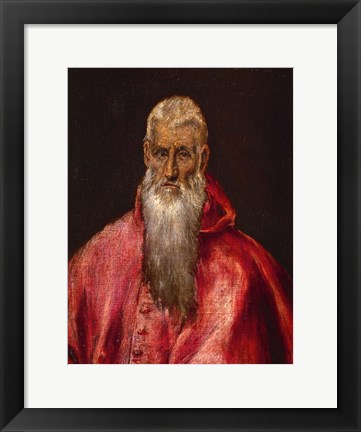 Framed Saint Jerome as a Cardinal Print