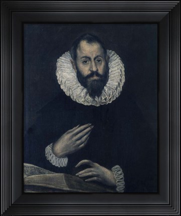 Framed Portrait of Alonso de Herrera 1595-1605 Print