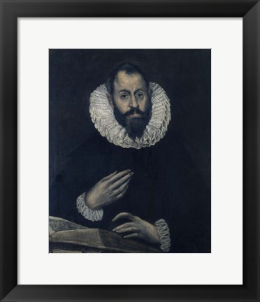 Framed Portrait of Alonso de Herrera 1595-1605 Print