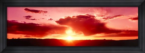 Framed Red Sunset, Arches National Park, Utah Print