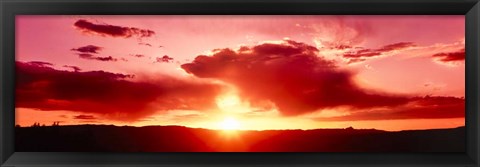 Framed Red Sunset, Arches National Park, Utah Print