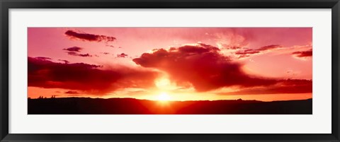 Framed Red Sunset, Arches National Park, Utah Print