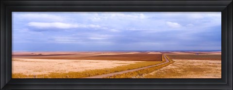 Framed Endless Wheat Fields, Montana Print