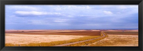 Framed Endless Wheat Fields, Montana Print