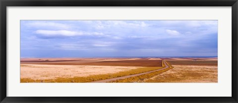 Framed Endless Wheat Fields, Montana Print