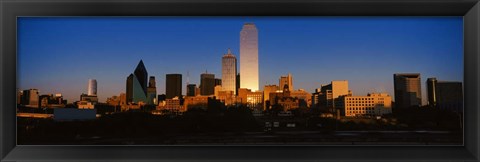 Framed Dallas, Texas at Dusk Print