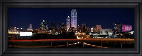 Framed Dallas at Night Print
