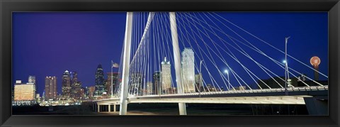 Framed Margaret Hunt Hill Bridge, Dallas, Texas Print