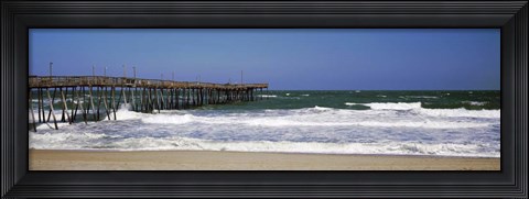 Framed Avalon Fishing Pier, Outer Banks, North Carolina Print
