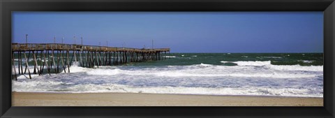Framed Avalon Fishing Pier, Outer Banks, North Carolina Print