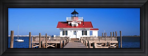 Framed Roanoke Marshes Lighthouse, Outer Banks, North Carolina Print