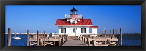 Framed Roanoke Marshes Lighthouse, Outer Banks, North Carolina Print