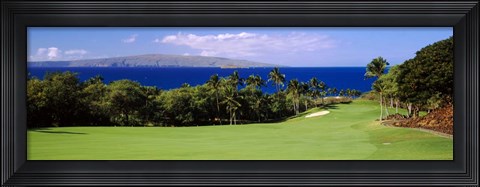 Framed Wailea Golf Club, Maui, Hawaii Print