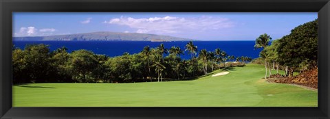 Framed Wailea Golf Club, Maui, Hawaii Print