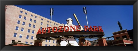 Framed Low angle view of a baseball stadium, Autozone Park, Memphis, Tennessee, USA Print